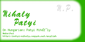 mihaly patyi business card